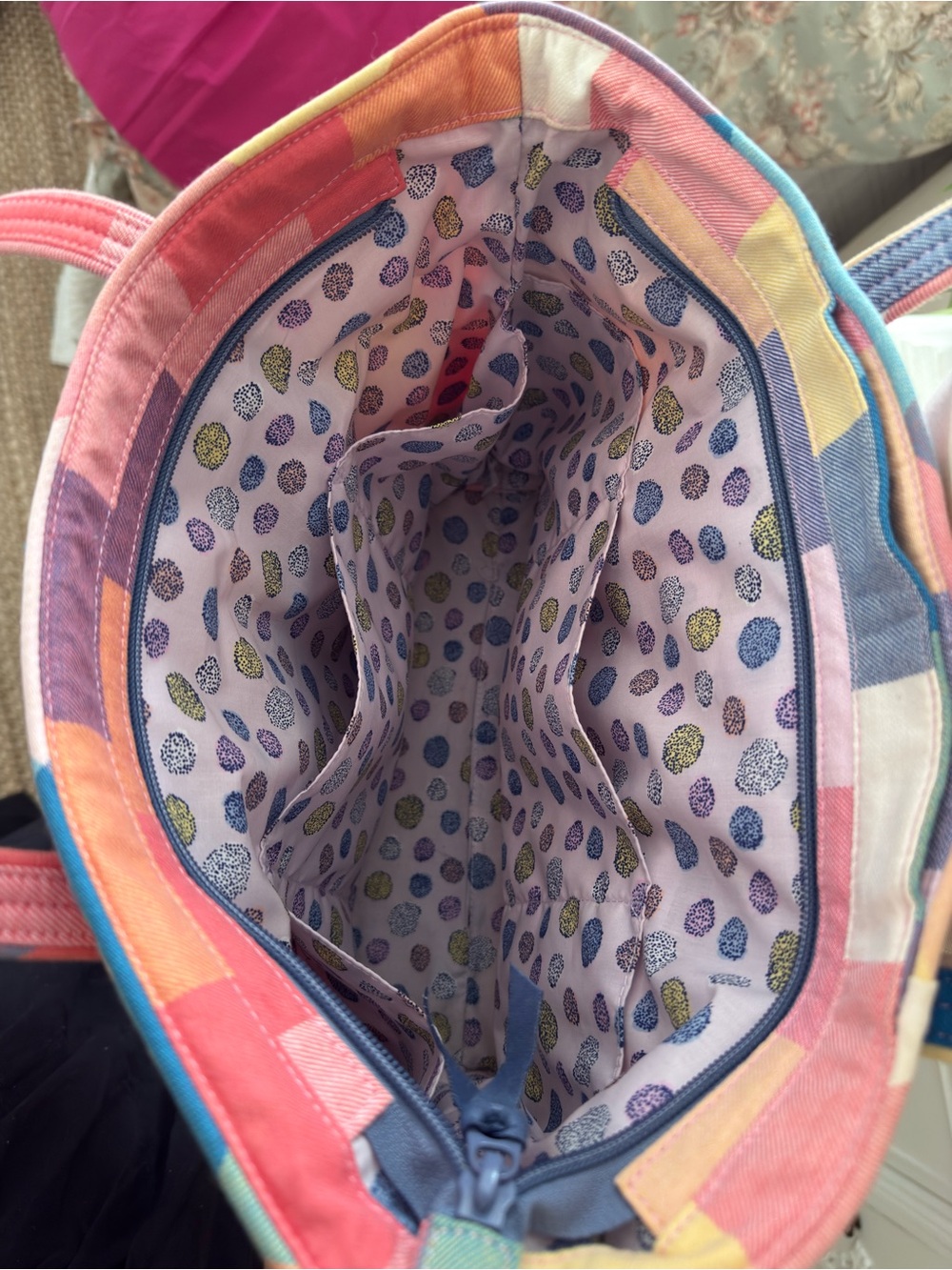Vera Bradley Retired Tropics Print
Pastel Plaid Quilted Tote Bag - Picture 9 of 10